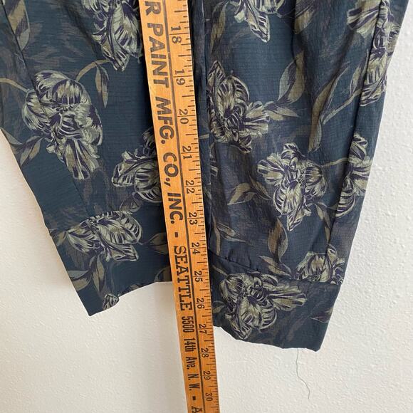 Athleta Women's Pants Trekkie North Printed Jogger Floral Leaf Ripstop Green 2 - Picture 10 of 10